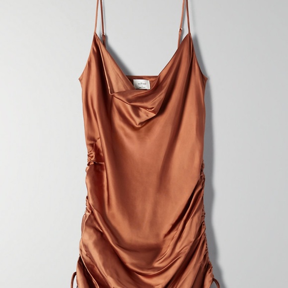•SOLD ARITZIA• Wilfred Only Ruched Slip Dress - Picture 3 of 6
